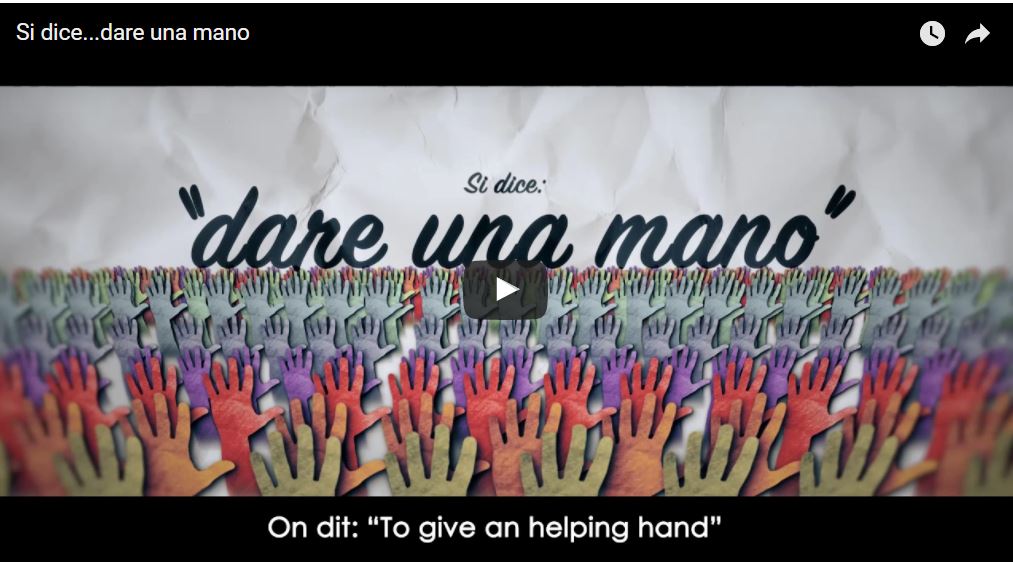 Si dice...dare una mano