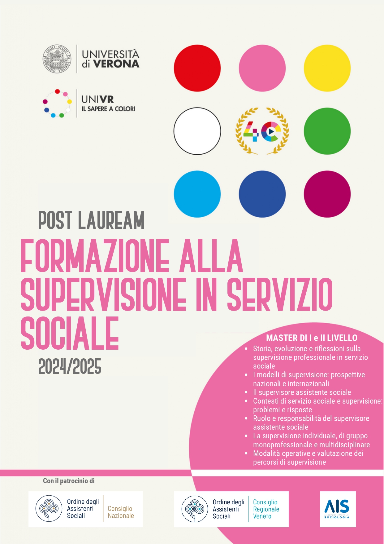 FORMAZIONE ALLA SUPERVISIONE IN SERVIZIO SOCIALE 2024 2025 Universit 